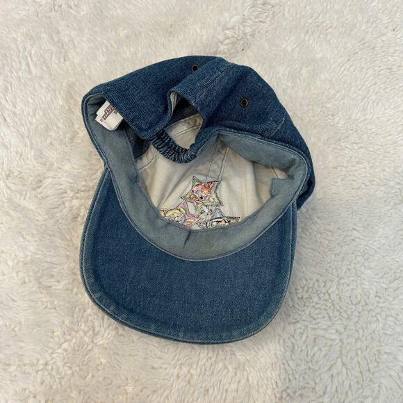 Powderpuff VTG Denim Baseball Hat Embroidered 100% Cotton Unisex - Picture 2 of 6